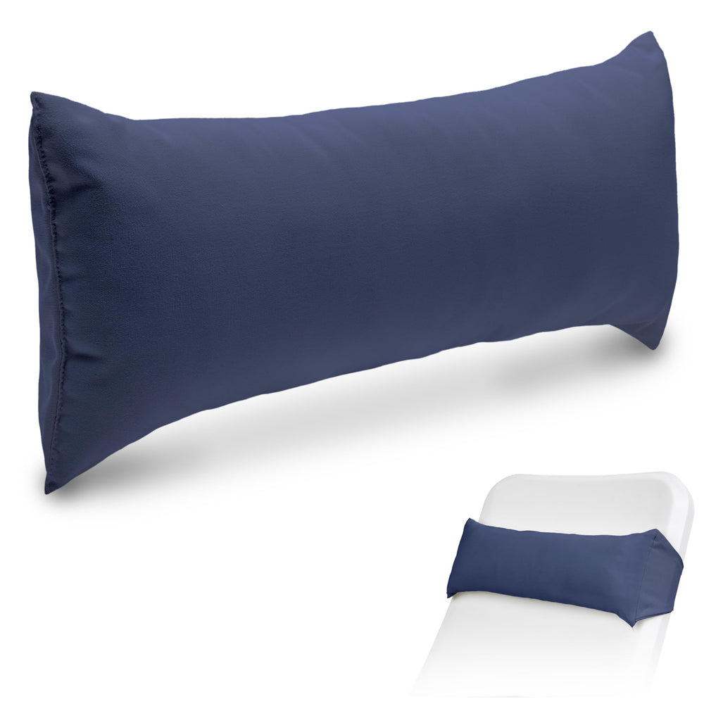 Coast Modern navy pillow front view showing sleek outdoor headrest and comfort