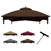 CoastShade front view of dark brown 10x12 canopy top showing full coverage and neat fit