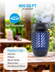 Coby close-up of replaceable UV-A bulb, bright attractant for pests