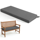 Codi bench cushion front view showing grey cover and neat edges for comfortable seating