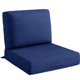 Codi front view navy cushion showing neat corners and clean appearance for updated patio look