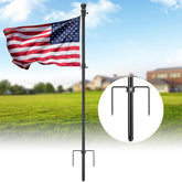 cogardenshower front view of assembled pole showing sturdy display benefit