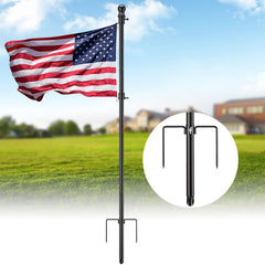 cogardenshower front view of assembled pole showing sturdy display benefit
