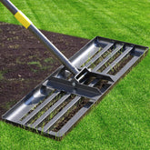 cogardenshower front view of stainless steel plate showing full 30-inch leveler