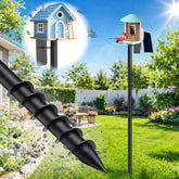 cogardenshower front view showing mounted bluebird house and stable hold