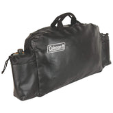 Coleman front view of case showing zipper and handle for easy transport