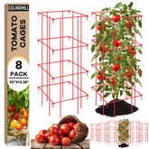 Colingmill front view of eight cages showing quantity and durable build for easy planting