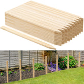 Colingmill front view of 20 wooden stakes showing pack and rustic finish benefits