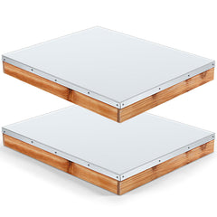 Colingmill front view of metal hive cover showing full-fit protection