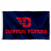 College Flags & Banners Co. Dayton Flyers flag front view shows bold red letters and team pride