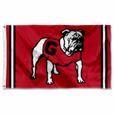 College Flags & Banners Co. front view showing Georgia Bulldogs retro design and bold team branding