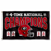 College Flags & Banners Co. Georgia Bulldogs front view showing bold championship design and pride