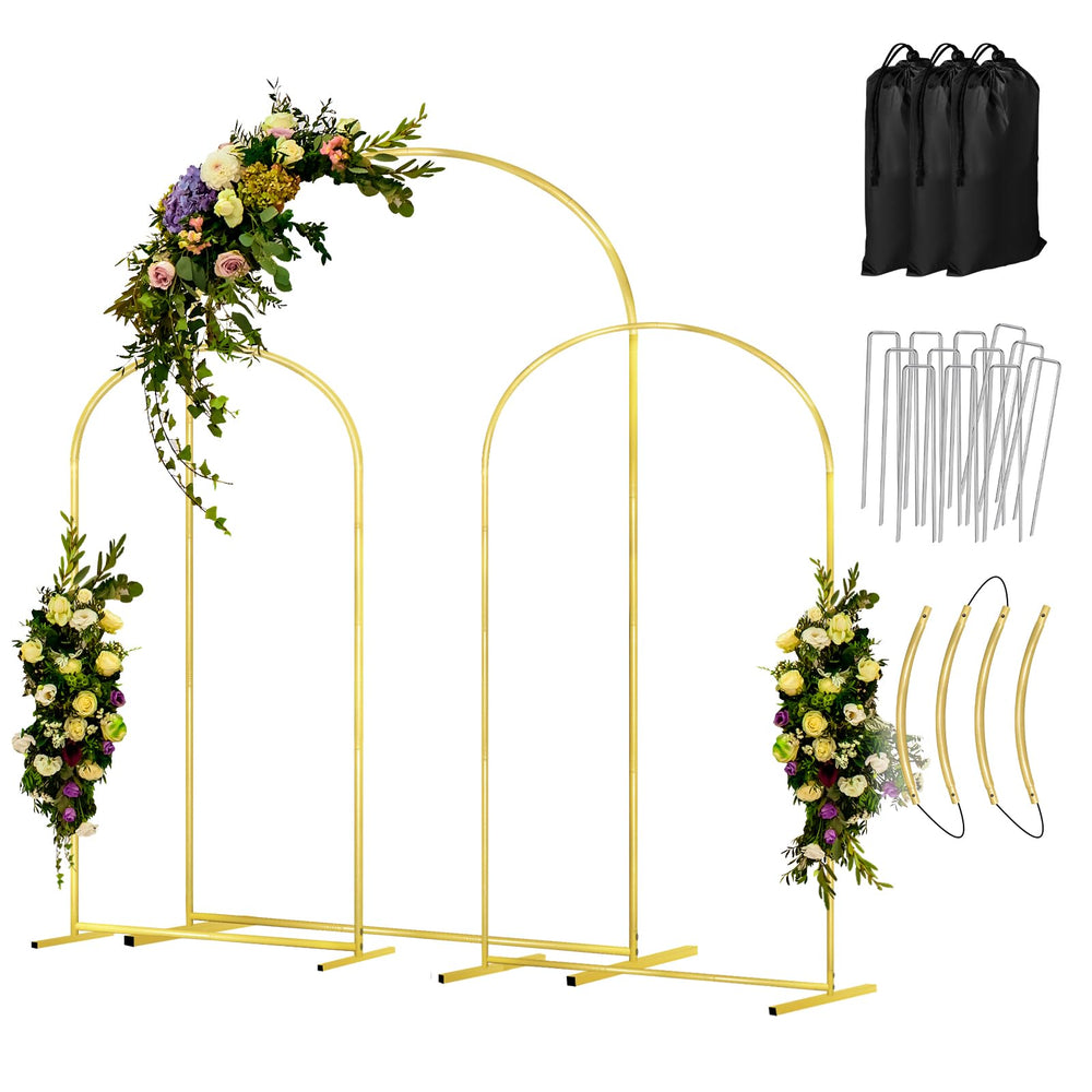 COLRASN gold arch front view showing elegant entrance and durable finish