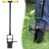 Colwelt front view of long-handle bulb planter showing sturdy frame and pedals for efficient planting