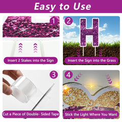 ComboJoy stake insertion and letter construction for quick tool-free setup
