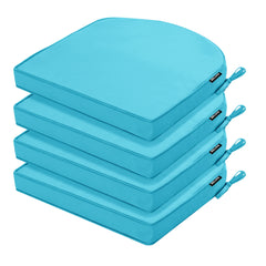 Comcaver front view of four seat pads showing color and fit benefit