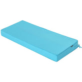 Comcaver front view bench cushion showing teal color and neat boxed finish
