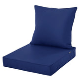 Comcaver front view navy set showing clean outdoor seating upgrade and comfort