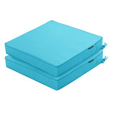 Comcaver front view of two cushions showing color and shape benefit: clear visual choice