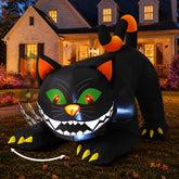 COMIN black cat front view showing six foot silhouette and yard impact