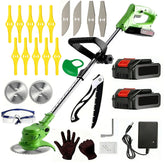 Compou weed wacker front view showing whole tool and controls for easy handling