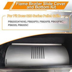 COMVIEE side profile installed in Pit Boss demonstrating restored heat distribution