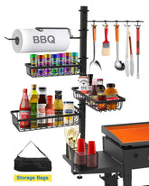 Concons front view of griddle caddy showing organized storage and easy access.