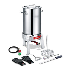 Concord front view showing full fryer kit and accessories for easy outdoor cooking