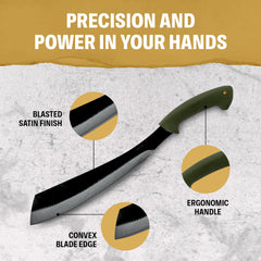 Condor parang with ballistic nylon sheath for safe transport and storage