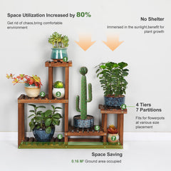 COOGOU plant rack styled in living room offering decorative, light-friendly display