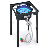 COOKAMP front view of burner showing stable frame and burner for reliable cooking