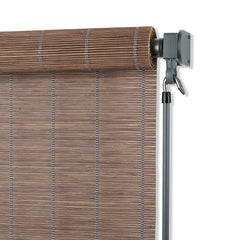 Coolaroo shade mounted on a patio deck providing glare reduction and comfort
