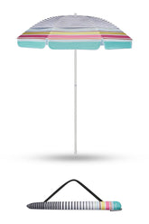 Coolibar Intego front view showing full multicolor canopy and shade benefit