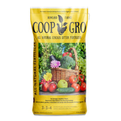 COOP GRO front of bag showing 25 lb packaging and clear product benefits