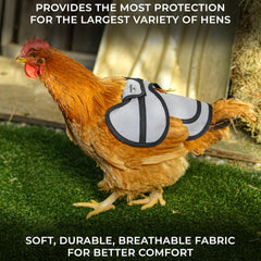 COOPED UP adjustable strap detail with clasp for secure, customizable hen fit