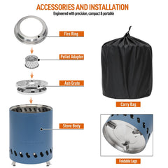 COOZOOM close-up of folded legs showing raised design protecting table surface