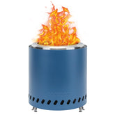 COOZOOM front view of tabletop fire pit showing compact travel-ready design and portability