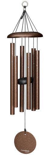 Corinthian Bells front view showing Copper Vein finish and elegant silhouette, enhances outdoor décor