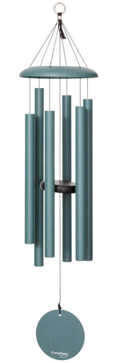 Corinthian Bells patina green front view showing durable finish and modern silhouette
