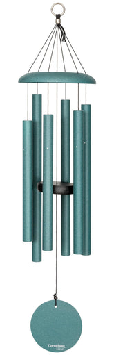 Corinthian Bells front view in patina green showing durable finish and elegant shape