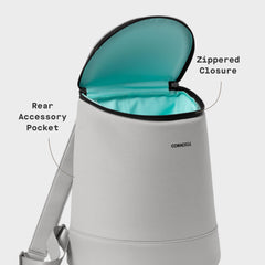 Corkcicle EOLA filled with wine bottles and cans demonstrating capacity and organization