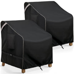 COSFLY front view of two covers protecting chairs, shows full protection