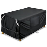 COSFLY front view of patio table cover showing full protection and neat fit