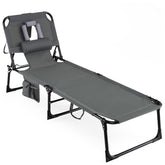 COSTWAY front view folded out showing full chaise support and comfort