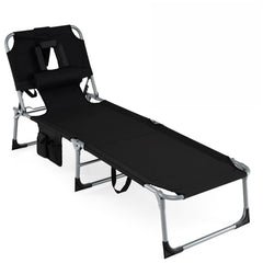 COSTWAY front view of lounge chair showing stable frame and comfort