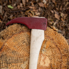 Close-up of Council Tool forged steel head highlighting heat-treated hook for secure wood grip