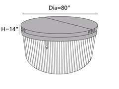 Covermates installed on backyard spa showing clean surface and debris prevention