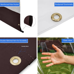 Covers & All close-up of brass grommet and reinforced seam for durability