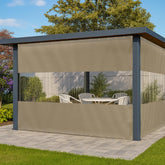 Covers & All front view clear panel showing full outdoor coverage and light retention