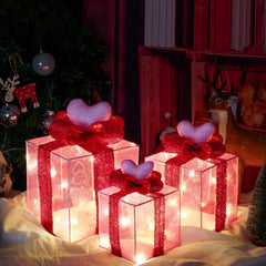 COVFEVER three-box front group showing festive wrapped presents and illumination benefit